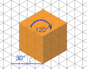 Fig 1 - isometric representation of a cube