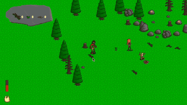 Fig 3 - Inventory system for Keep it Burning (top left corner)
