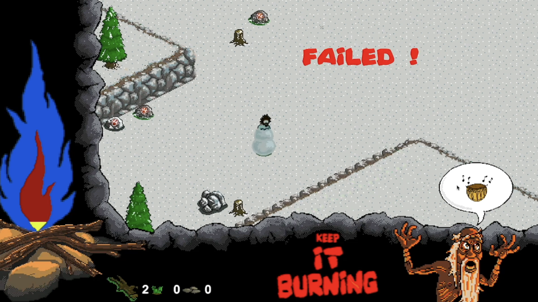 Fig 2 - Humouristic death sequence for Keep It Burning