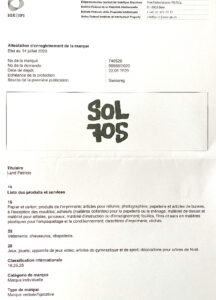 Fig 1 - Design protection form for my game Sol 705 mark under Swiss territory