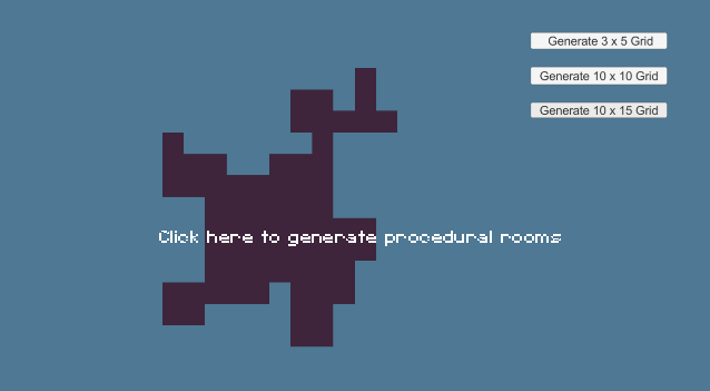 Procedural room generation using the Random Walk algorithmic approach